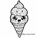 Intricate Rainbow Sherbet Ice Cream Coloring Pages 4