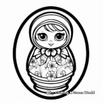 Intricate Russian Matryoshka Doll Coloring Pages 1
