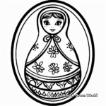 Intricate Russian Matryoshka Doll Coloring Pages 3