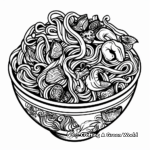 Intricate Spaghetti Pasta Coloring Pages 1