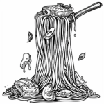 Intricate Spaghetti Pasta Coloring Pages 2