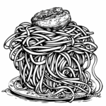 Intricate Spaghetti Pasta Coloring Pages 3