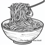 Intricate Spaghetti Pasta Coloring Pages 4
