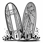 Intricate Tandem Surfboard Coloring Pages 1