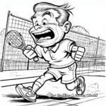 Intricate Tennis Action Shots Coloring Pages 2
