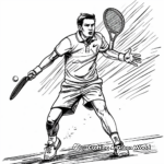 Intricate Tennis Action Shots Coloring Pages 4