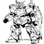 Intricate Unicorn Gundam Coloring Pages 1
