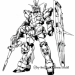 Intricate Unicorn Gundam Coloring Pages 2