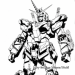 Intricate Unicorn Gundam Coloring Pages 3