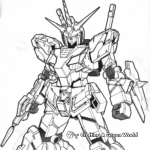 Intricate Unicorn Gundam Coloring Pages 4