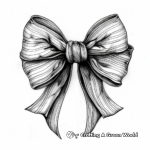 Intricate Victorian Bow Coloring Pages 1