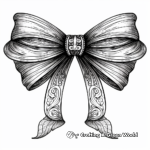 Intricate Victorian Bow Coloring Pages 3