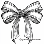 Intricate Victorian Bow Coloring Pages 4