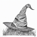 Intricate Witch Hat Design Coloring Pages 1