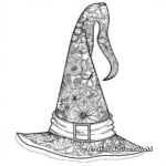 Intricate Witch Hat Design Coloring Pages 2