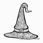 Intricate Witch Hat Design Coloring Pages 3