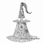 Intricate Witch Hat Design Coloring Pages 4