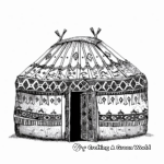 Intricate Yurt Tent Coloring Pages 1