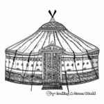 Intricate Yurt Tent Coloring Pages 3