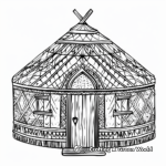 Intricate Yurt Tent Coloring Pages 4