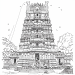 Intricately Designed Inner Sanctum Temple Coloring Pages 1
