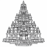 Intricately Designed Inner Sanctum Temple Coloring Pages 3