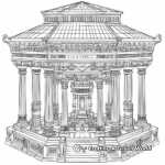 Intricately Designed Inner Sanctum Temple Coloring Pages 4