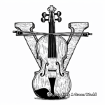 Introducing Letter 'V' with Violin Coloring Page 4