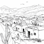 Inviting African Village Coloring Pages 1
