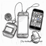 iPhone and Accessories Coloring Pages 1