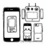 iPhone and Accessories Coloring Pages 4
