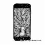 iPhone in Nature Settings Coloring Pages 2