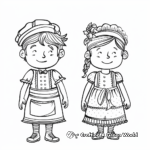 Italian Traditional Costumes Coloring Pages 2