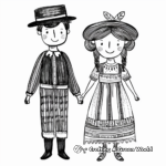 Italian Traditional Costumes Coloring Pages 3