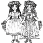 Italian Traditional Costumes Coloring Pages 4