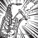 Jazz Saxophone Coloring Sheets 2