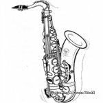 Jazz Saxophone Coloring Sheets 3