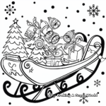 Jingling Bells and Sleigh Coloring Pages 1