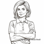 Jodie Whittaker as Thirteenth Doctor Coloring Pages 4
