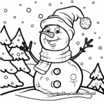 Joyful Snowman Storyline Coloring Pages 4