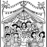 Judaica Art Inspired Sukkot Coloring Pages 4