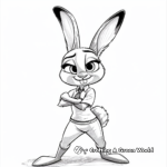 Judy Hopps: Zootopia's Brave Bunny Coloring Pages 1