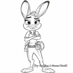 Judy Hopps: Zootopia's Brave Bunny Coloring Pages 2