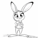 Judy Hopps: Zootopia's Brave Bunny Coloring Pages 4