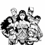 Justice League Theme Coloring Pages 2