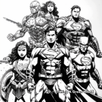 Justice League Theme Coloring Pages 3