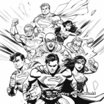 Justice League Theme Coloring Pages 4