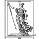 Justice Tarot Card Coloring Pages 2