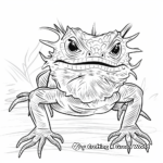 Juvenile Frilled Lizard Coloring Pages 1