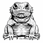 Juvenile Frilled Lizard Coloring Pages 4